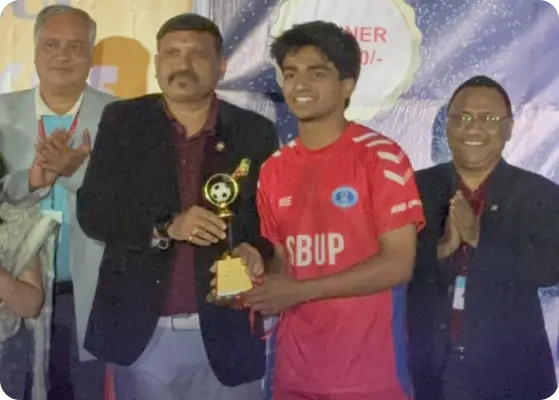 Sai Balaji Futzelo Student’s Football League 2025-2026 - Winners     Karthik Rameshan Was Awarded  The Golden Boot Of The Tournament