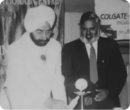Prof (Col) A. Balasubramanian with Late Mr. Gyani Zail Singh, Former President of India