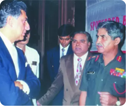 Prof (Col) A. Balasubramanian with Mr. Ratan Tata, Former chairman of Tata Group