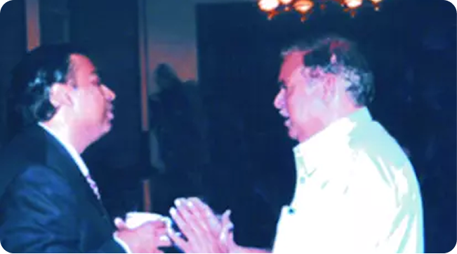 Prof (Col) A. Balasubramanian with Mr. Mukesh Ambani, Managing Director of Reliance Industries